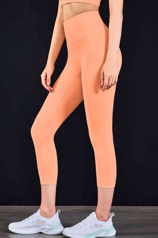 Feel Like Skin - Leggings de yoga courts à taille élastique