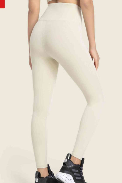 Legging de yoga taille haute sans couture à large ceinture