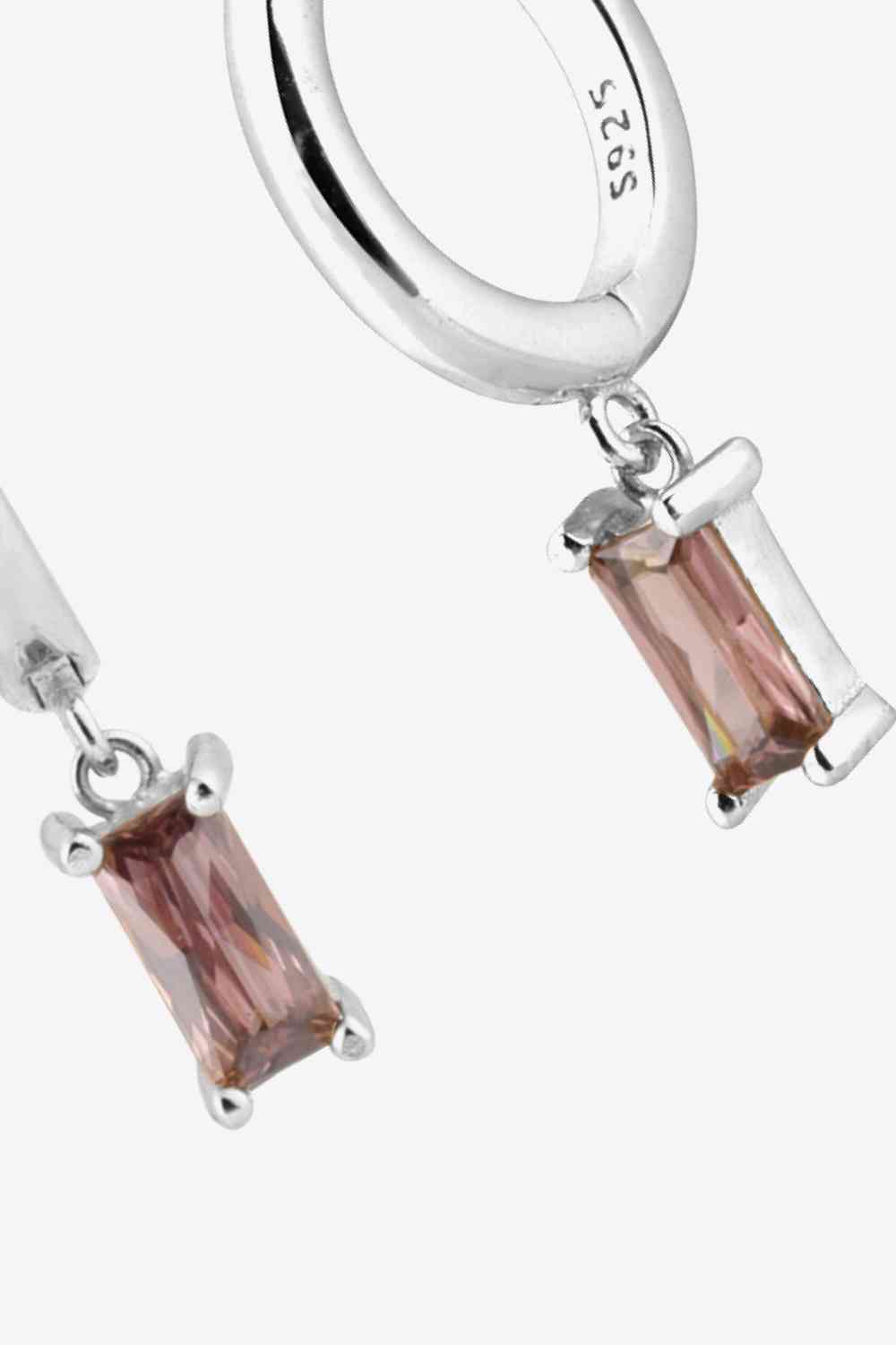 Boucles d'oreilles pendantes Huggie en zircone