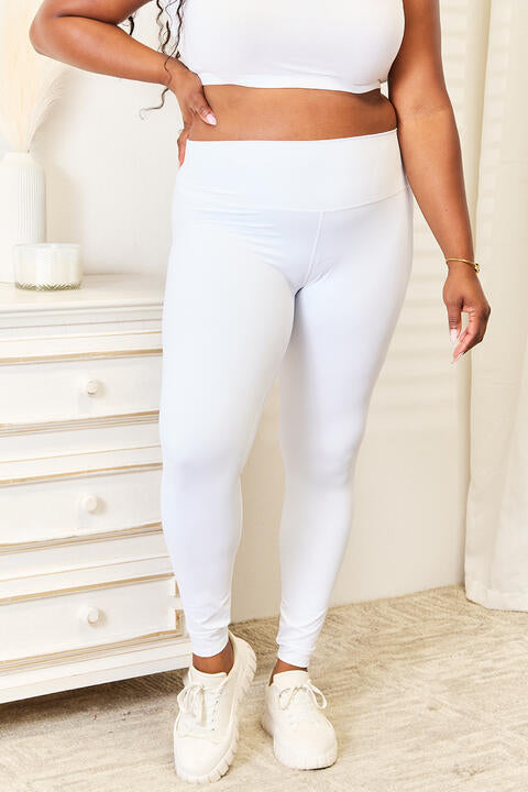 Leggings deportivos con cinturilla ancha de doble toma