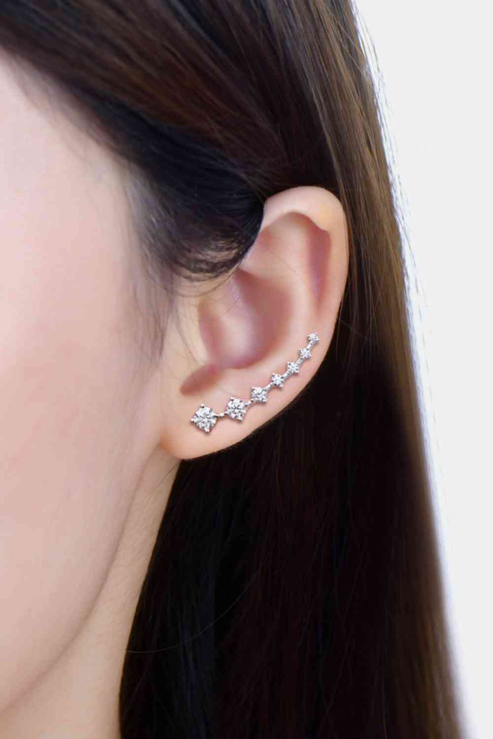 Boucles d'oreilles en argent sterling 925 moissanite 1,9 carat