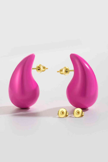 Boucles d'oreilles en laiton goutte d'eau de grande taille