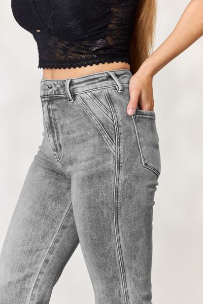 Jean évasé slim taille haute Kancan