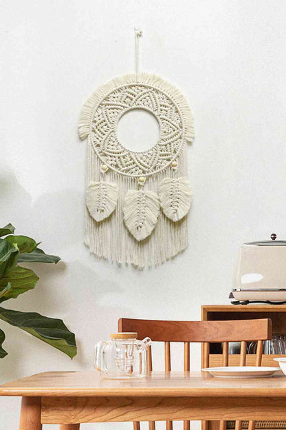 Hand-Woven Fringe Macrame Wall Hanging