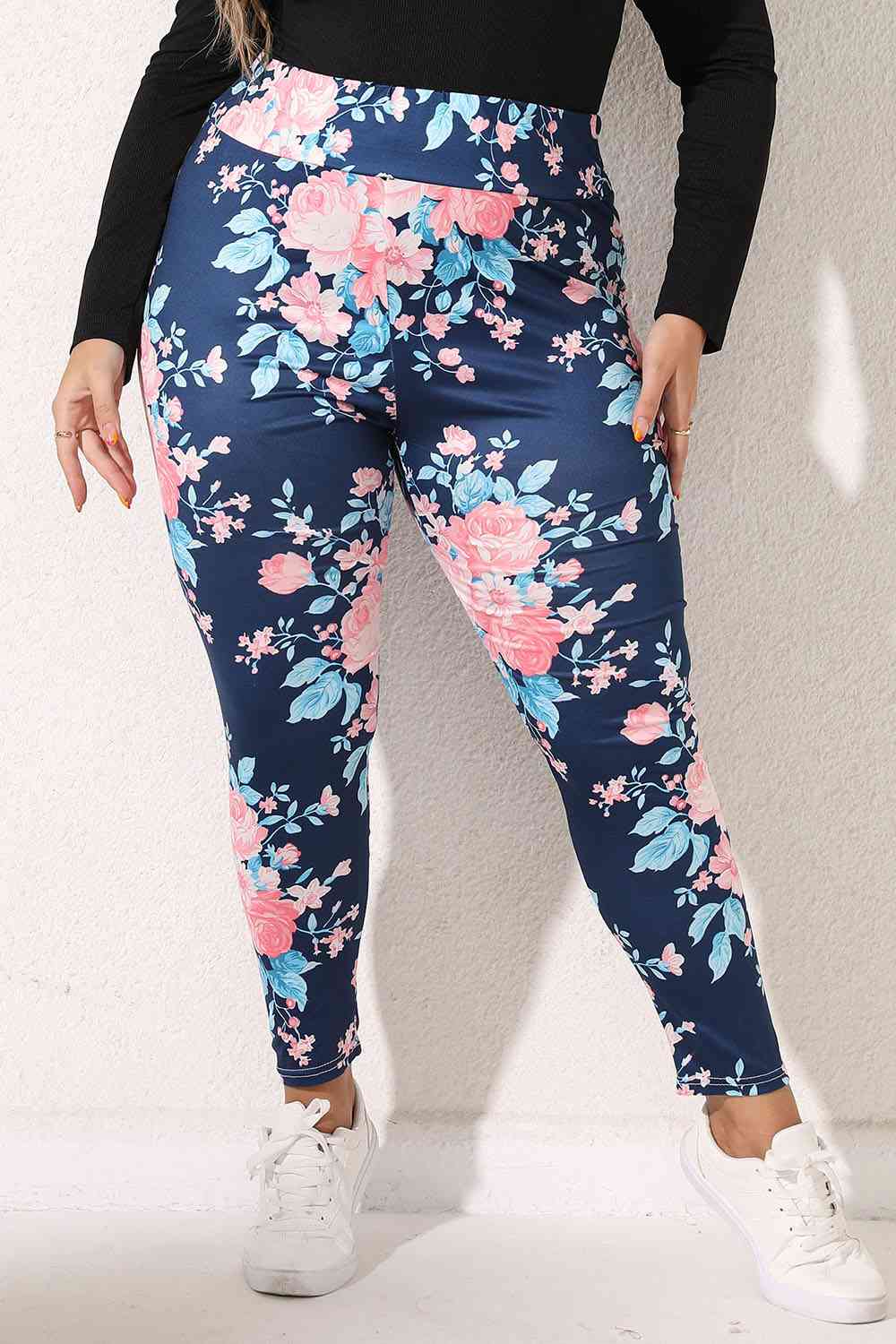 Legging à imprimé floral de grande taille