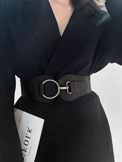 Ceinture large élastique en PU