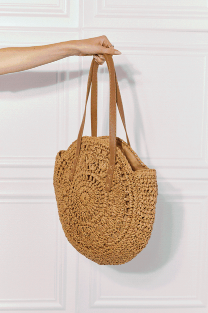 Justin Taylor C'est La Vie Sac à main au crochet en caramel