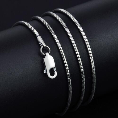 Collier en argent sterling 925 avec chaîne serpent de 19,7 pouces