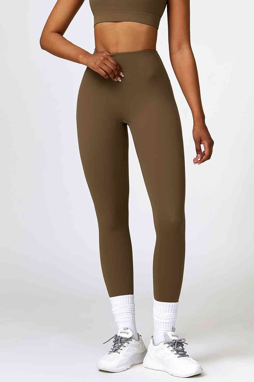 Leggings activos transpirables con cintura ancha