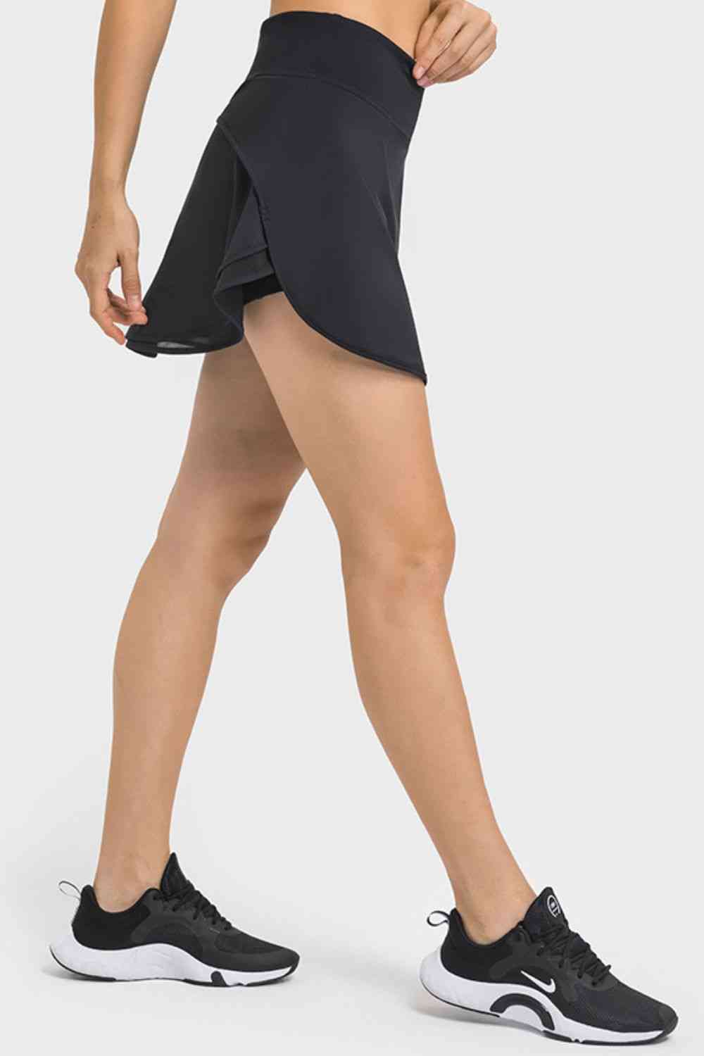 Falda pantalón deportiva con cintura ancha