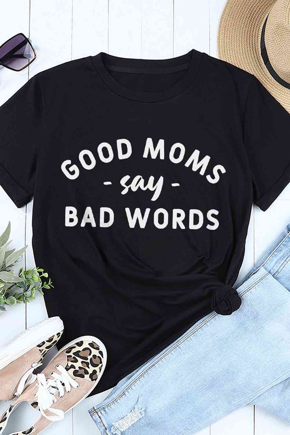 Camiseta gráfica BUENAS MAMÁS DICEN MALAS PALABRAS