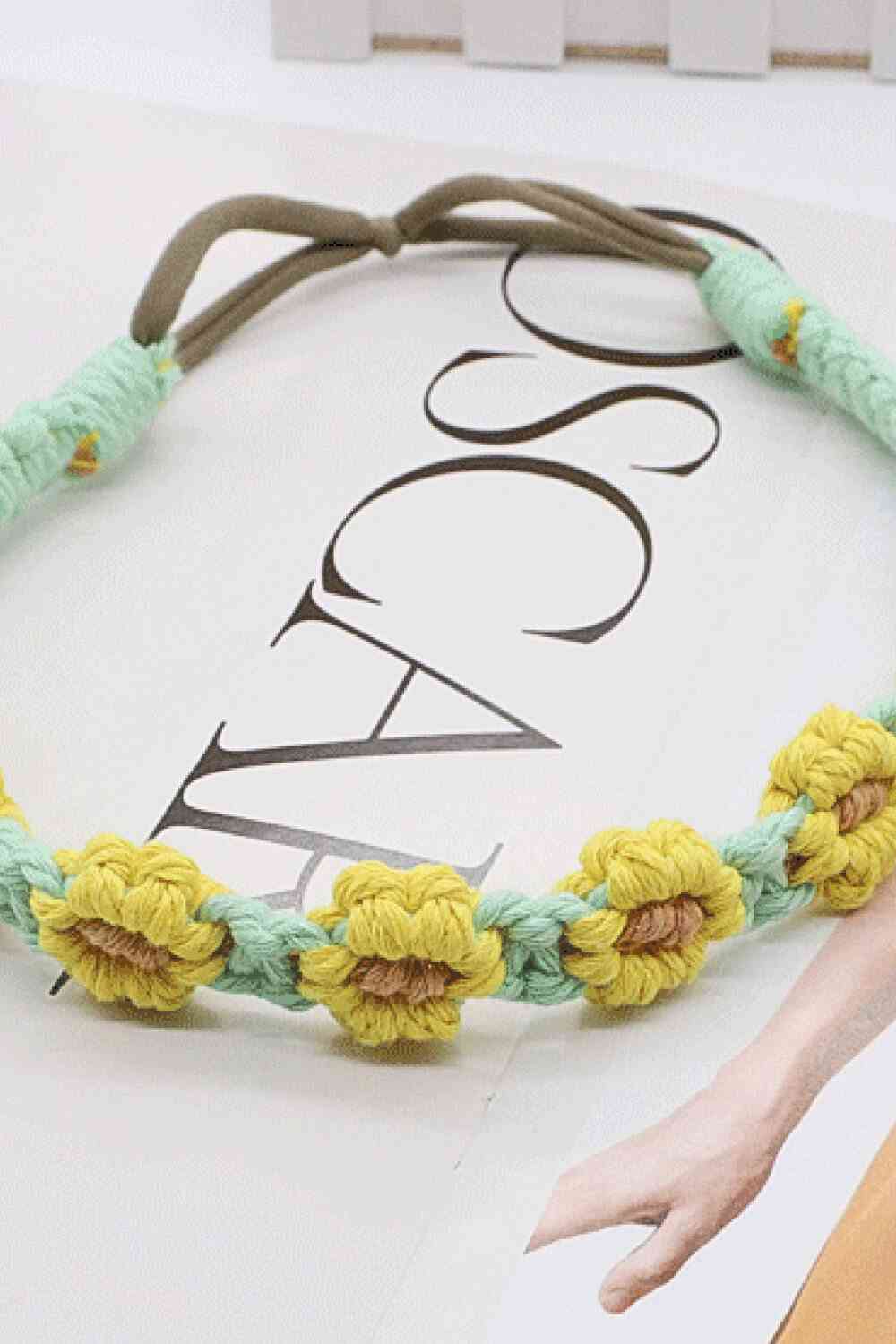 Paquete de 2 diademas de macramé con margaritas de In My Circle, surtido