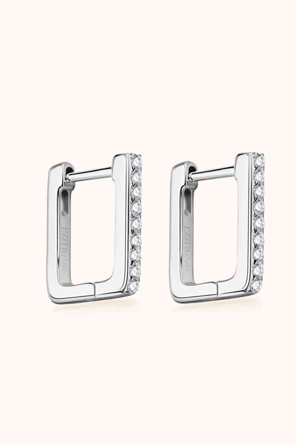 Boucles d'oreilles géométriques Moissanite en argent sterling 925