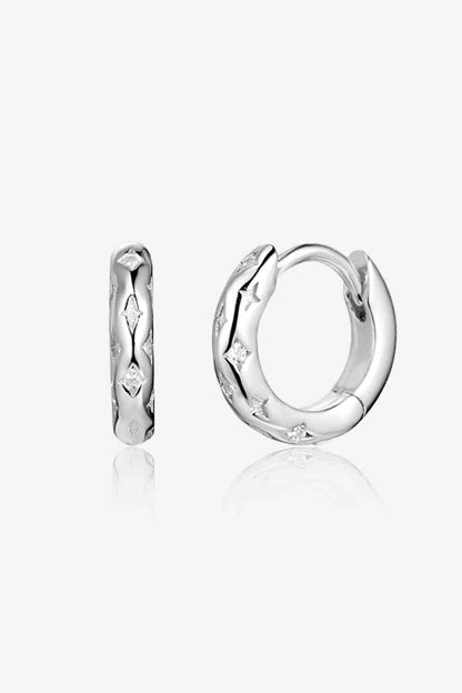 Boucles d'oreilles Huggie en argent sterling 925