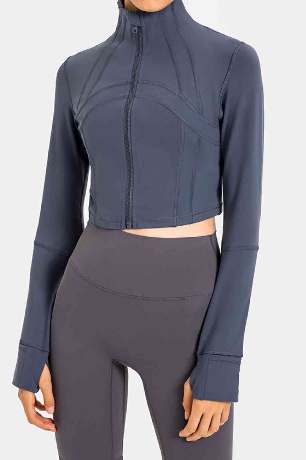 Zip Front Cropped Sports Jacket