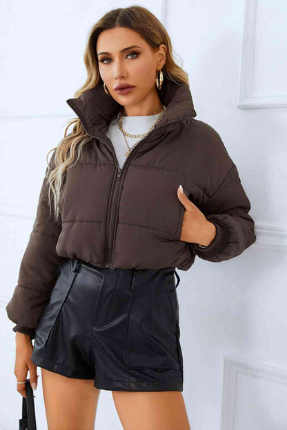 Manteau d'hiver zippé avec poches