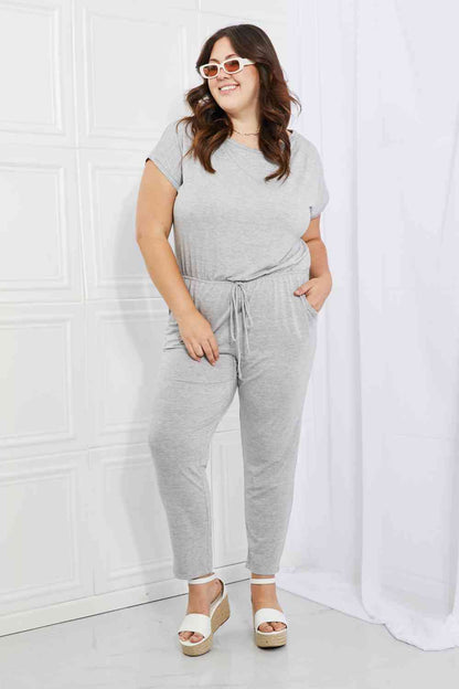 Culture Code Comfy Days Combinaison à col bateau pleine taille en gris