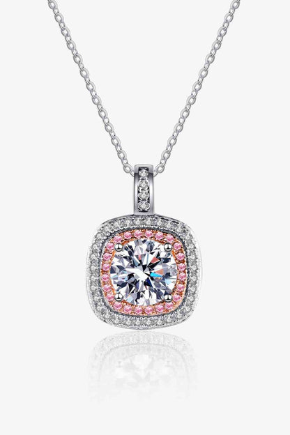 Collier pendentif géométrique Moissanite adoré