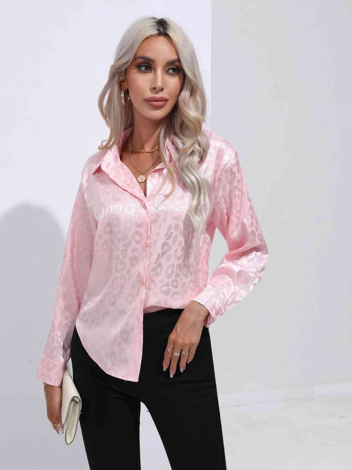 Printed Collared Neck Buttoned Shirt