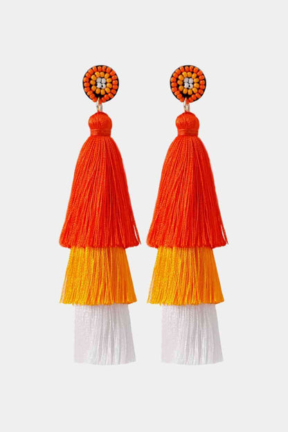 Boucle d'oreille à pompon triple épaisseur avec détail Baeds