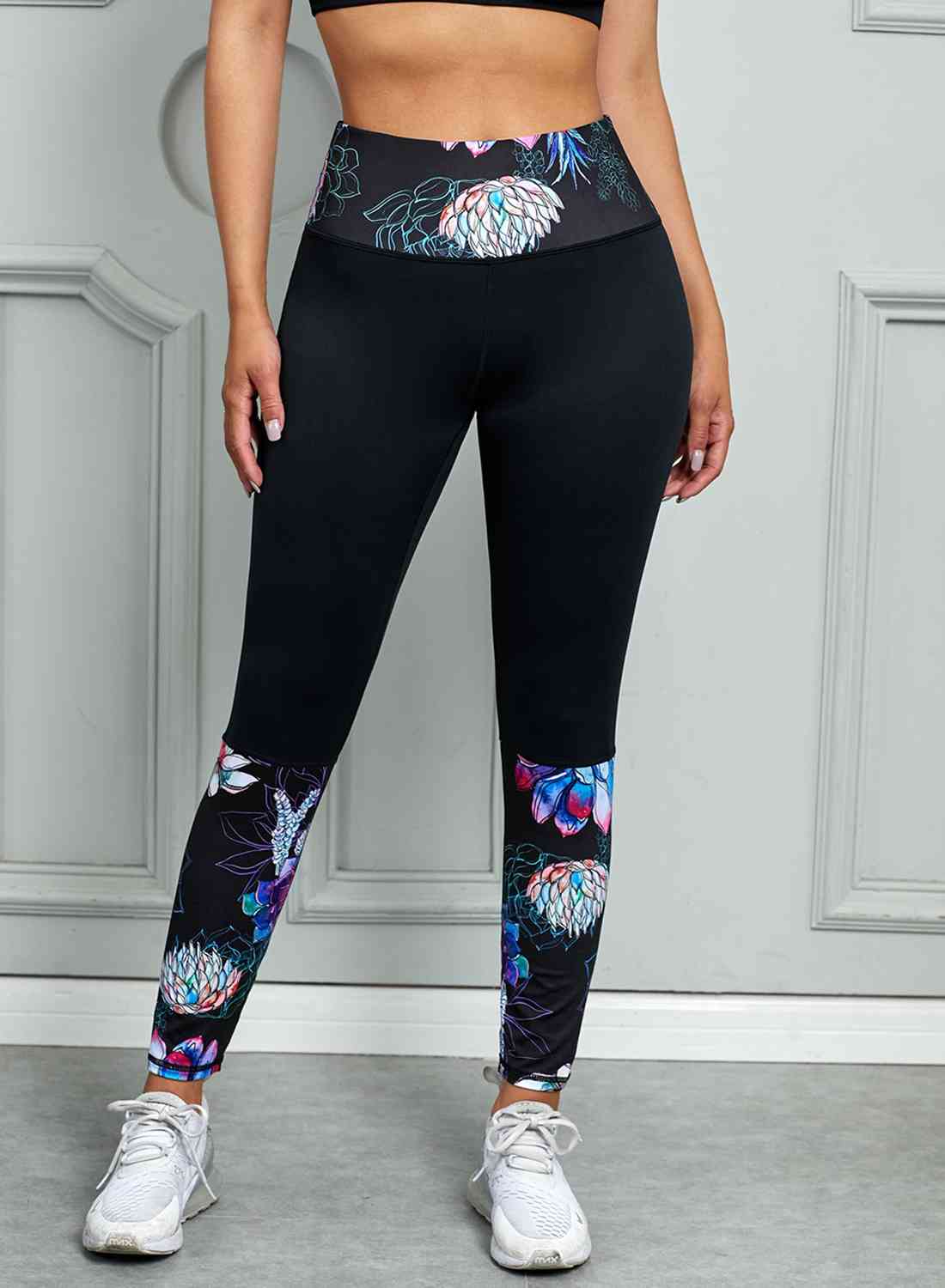 Legging actif imprimé à large taille