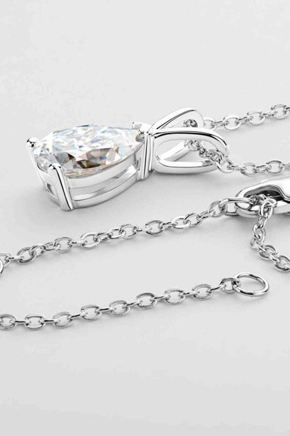 Collier avec pendentif moissanite de 1,5 carat en argent sterling 925