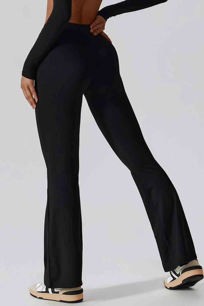 Pantalon de sport long taille haute coupe slim