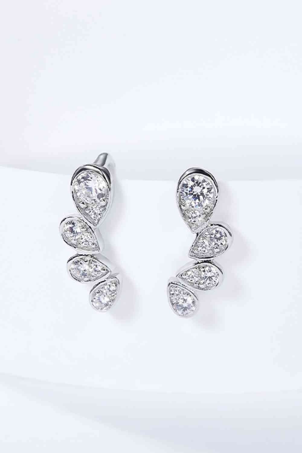 Boucles d'oreilles Moissanite en forme de poire