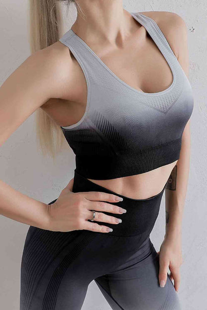 Ensemble soutien-gorge et leggings de sport dégradé