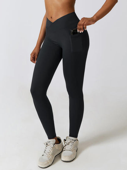 Leggings activos con cintura ancha