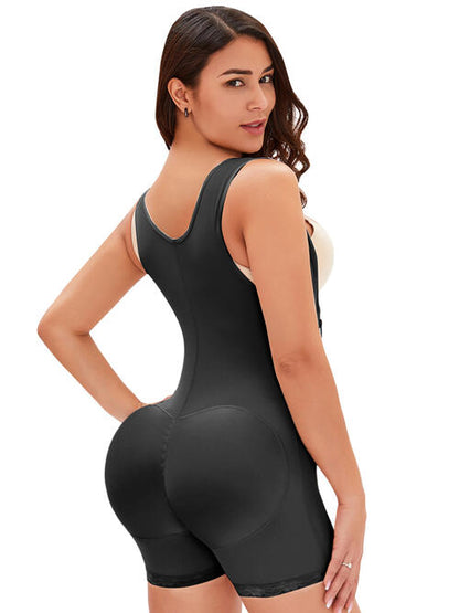 Shapewear à larges bretelles avec fermeture éclair latérale pleine taille