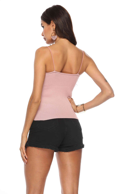 Camisola de punto con cuello en forma de corazón