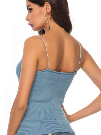 Camisole en tricot à col en cœur