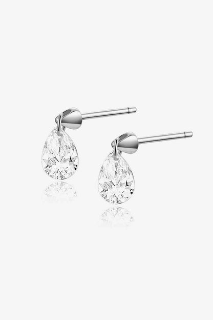 Boucles d'oreilles en forme de larme en argent sterling 925