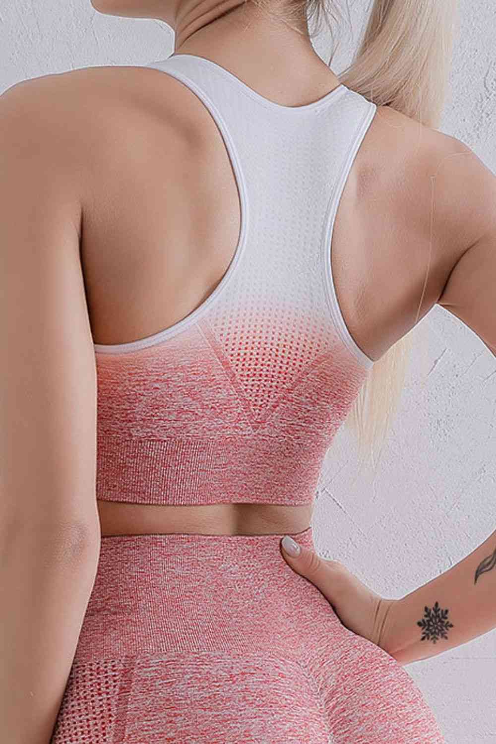 Ensemble soutien-gorge et leggings de sport dégradé