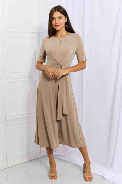 OneTheLand Put In Work Wrap Knit Midi Dress