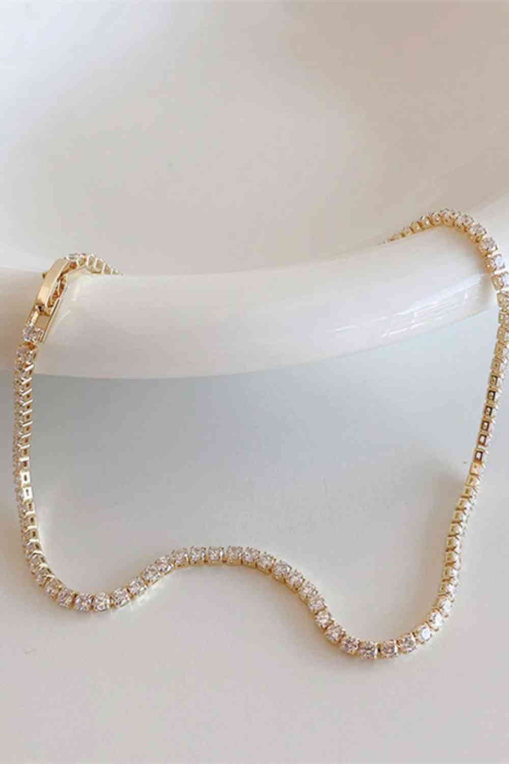 Collar de cobre con circonitas