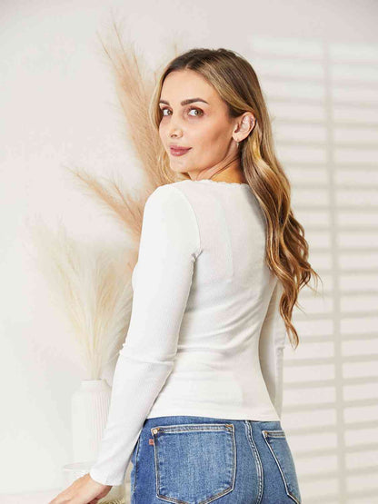 Round Neck Long Sleeve Top