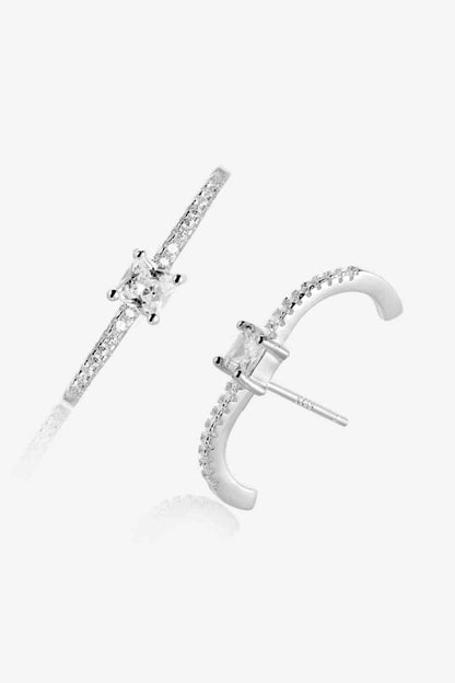 Boucles d'oreilles en argent sterling 925 avec zircone