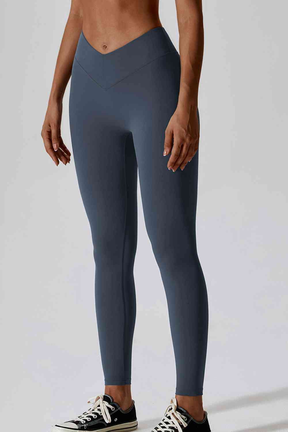 Legging de sport coupe slim à large ceinture