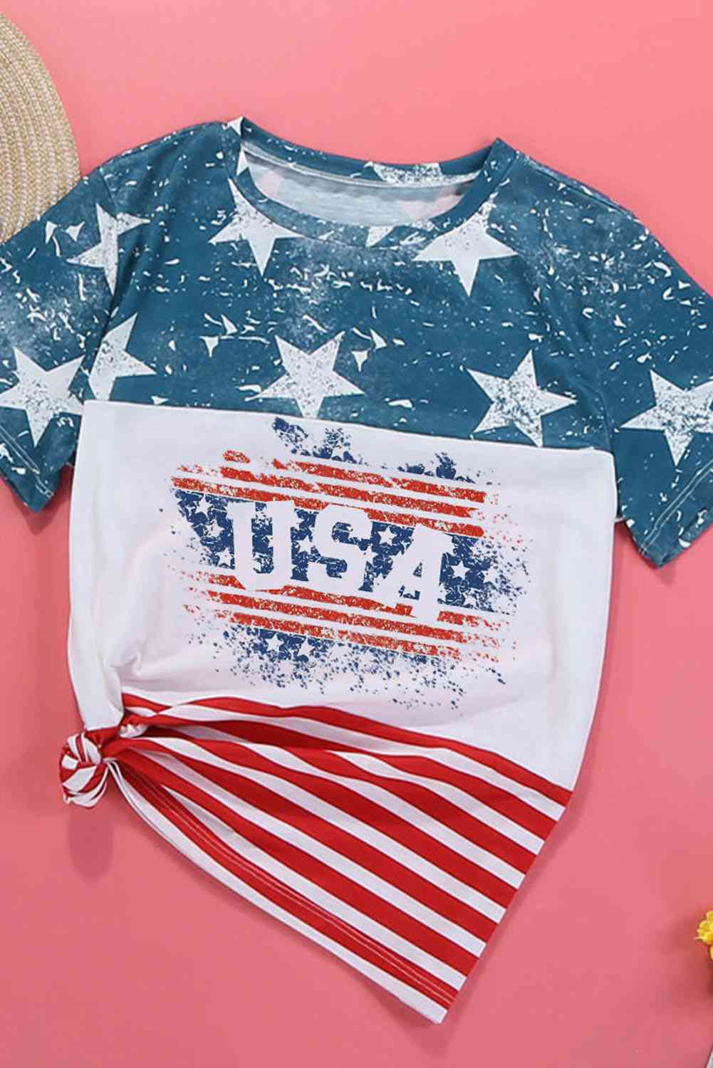 Stars and Stripes Color Block T-Shirt