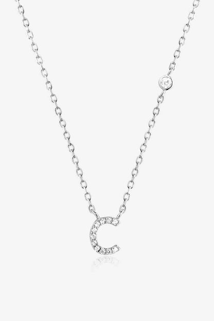 Collier en argent sterling 925 avec zircon A à F