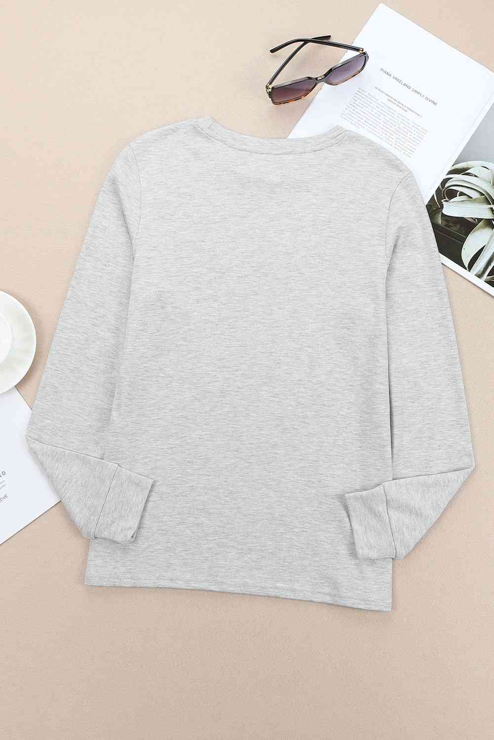 Letter Graphic Long Sleeve Tee