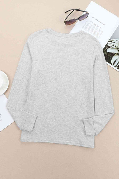 Letter Graphic Long Sleeve Tee