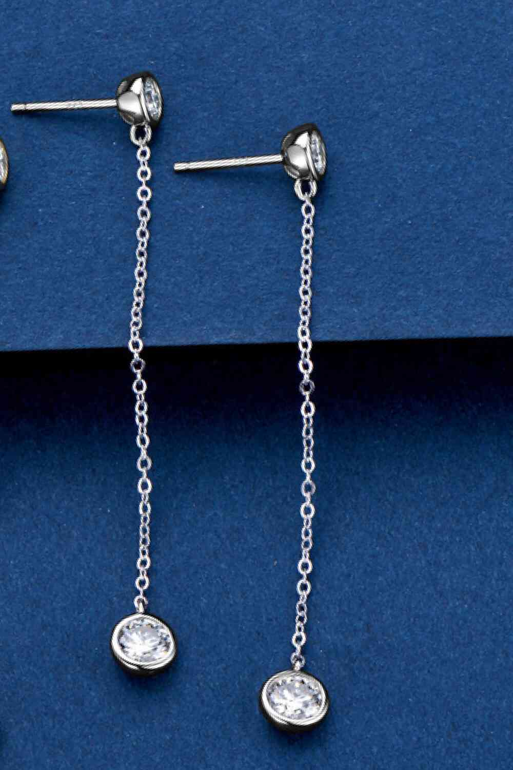 Boucles d’oreilles en chaîne Moissanite adorées