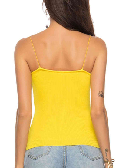 Camisole en tricot à col en cœur