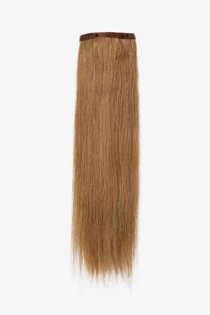 24" 130g #10 Cabello humano liso con cola de caballo