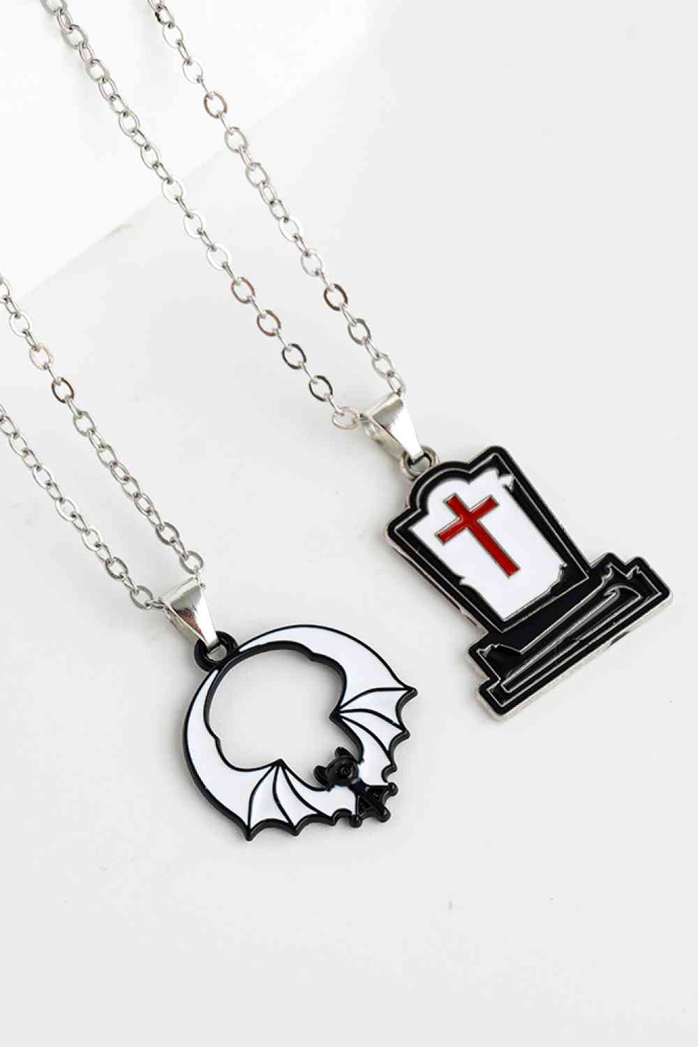 Conjunto de collar de dos piezas con tema de Halloween