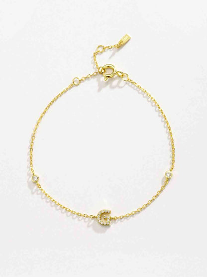 Pulsera de plata de ley 925 con circonitas G To K