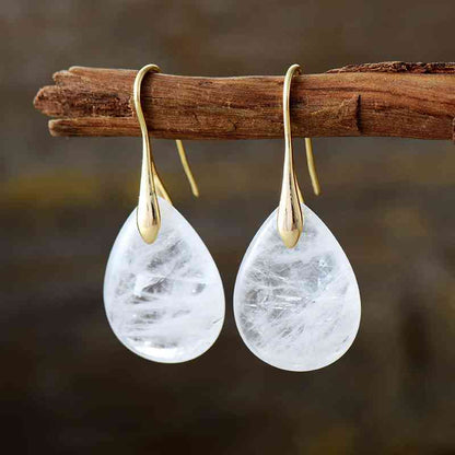 Boucles d'oreilles pendantes en cristal